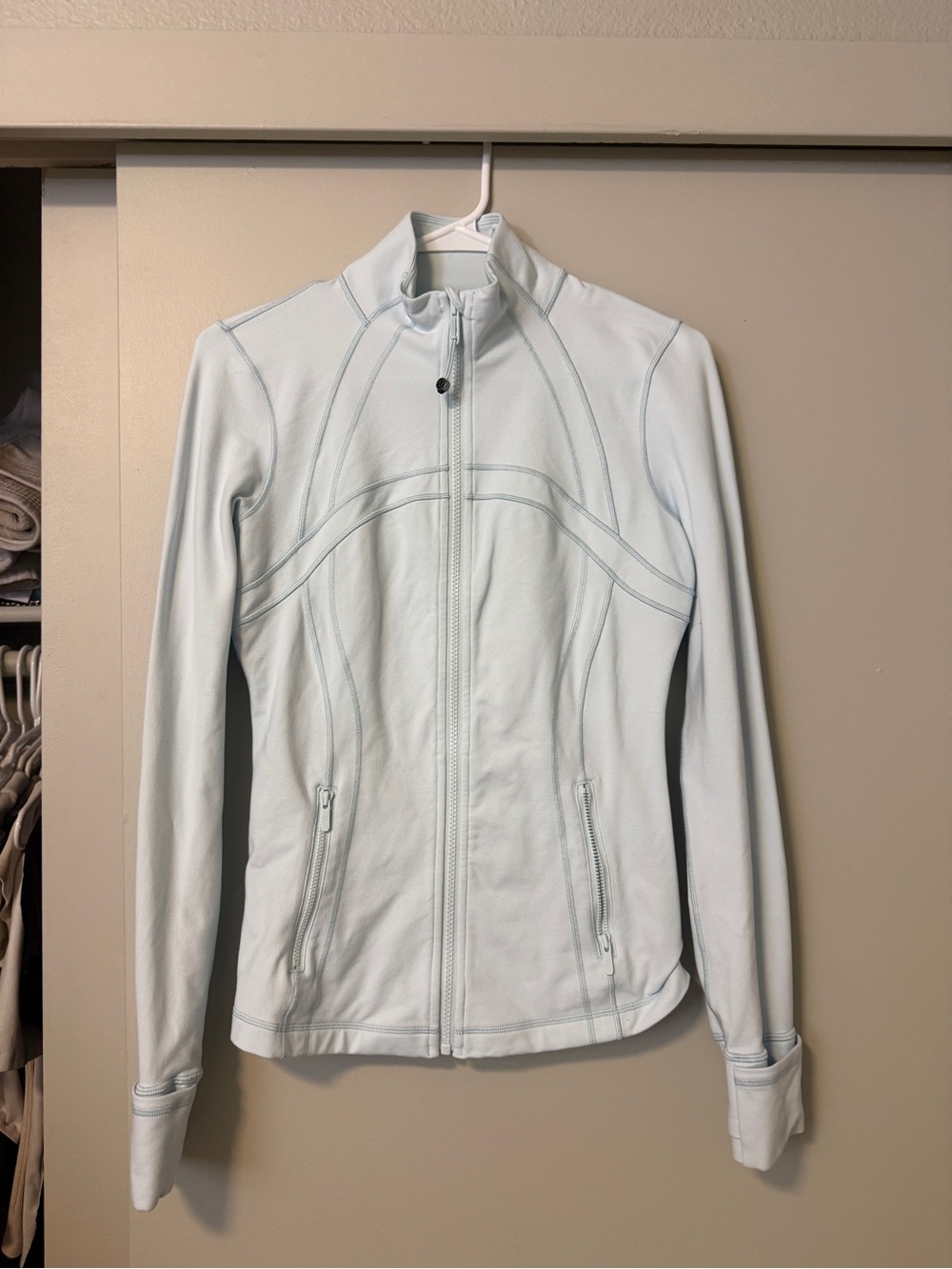 lululemon athletica Pale Blue Full-Zip Bomber Jacket